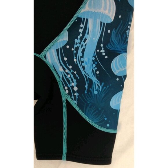 Zifumei Youth Size Large Black & Blue Shorty Short Body Diving Wet Suit - Picture 7 of 11